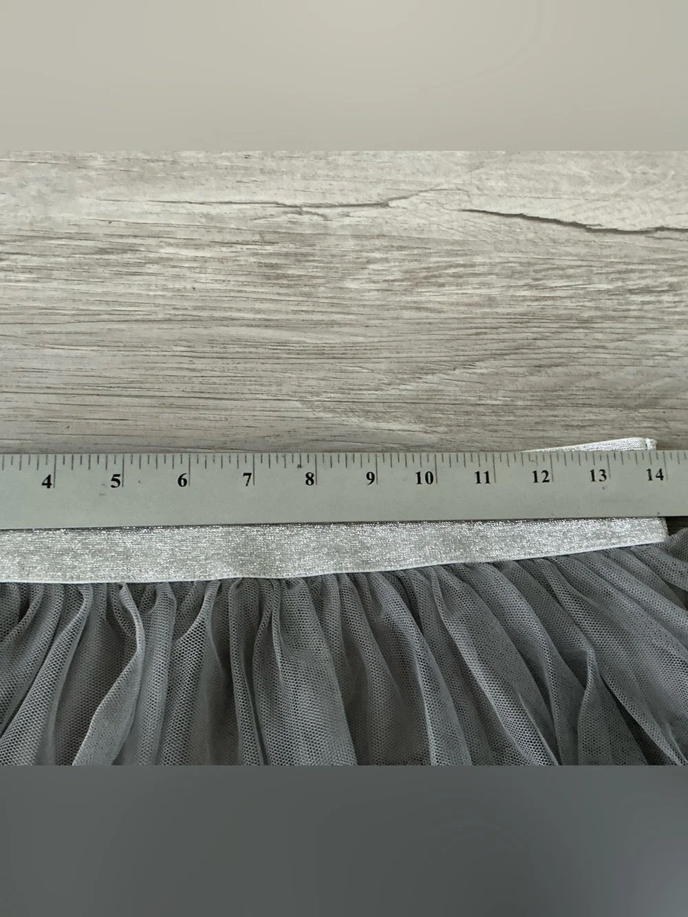 Justice Girls Size 16 Gray Tulle Tutu Skort Sparkly Waistband